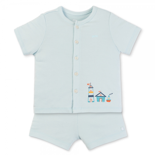 Set 2 Bộ kháng khuẩn Modal ngắn Animo VD0725004 (0-24M,Lá-trắng,NN06)