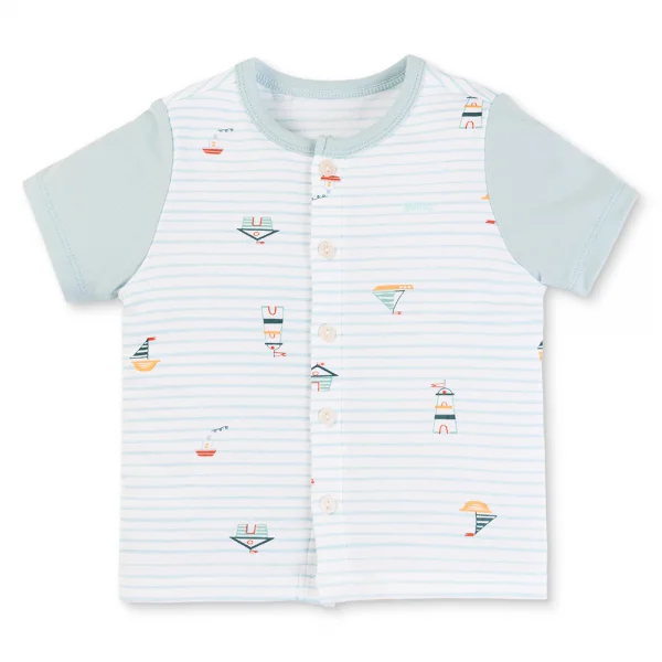 Set 2 Bộ kháng khuẩn Modal ngắn Animo VD0725004 (0-3M,Lá-trắng,NN06)