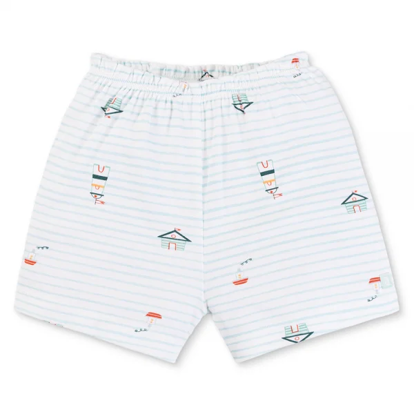 Set 2 Bộ kháng khuẩn Modal ngắn Animo VD0725004 (0-3M,Lá-trắng,NN06)