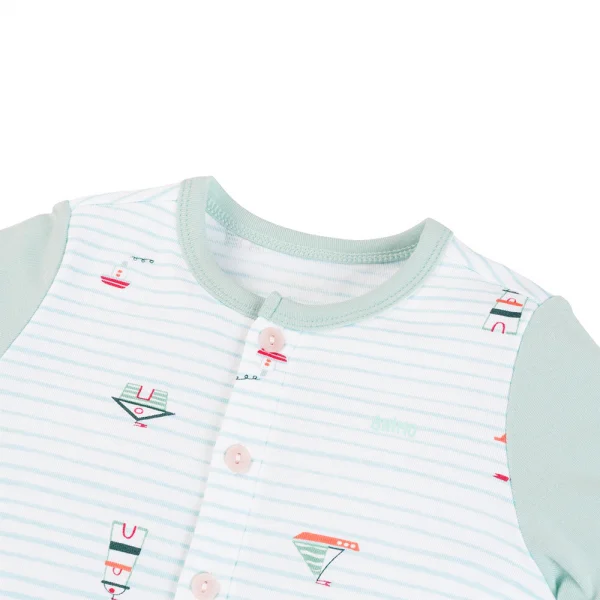 Set 2 Bộ kháng khuẩn Modal ngắn Animo VD0725004 (0-3M,Lá-trắng,NN06)