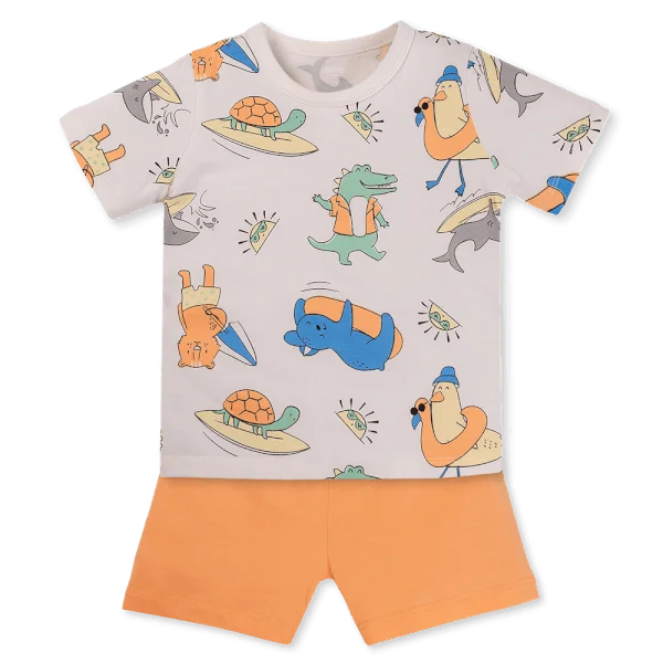 Bộ bé trai áo tay ngắn quần ngắn Animo easy (1-4Y) HN0725030