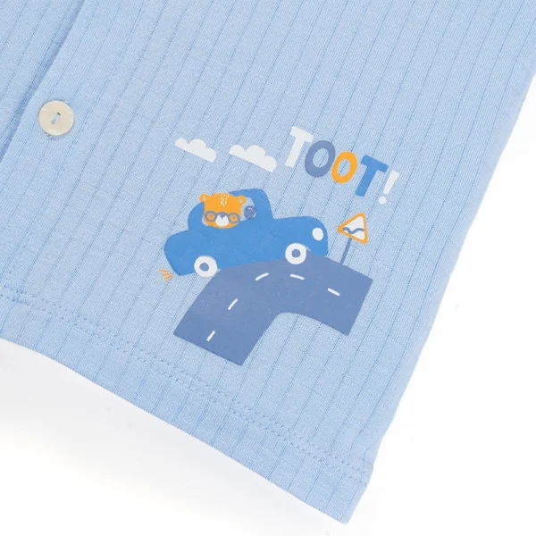 Set 2 bộ rayon chống muỗi ngắn Animo VD0825024 (0-24M,Xanh -trắng,TT06)