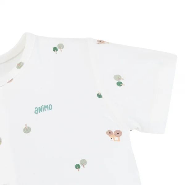 Set 2 Bộ kháng khuẩn Modal ngắn Animo BMC0625001 (0-24M,Lá-trắng,DD06)