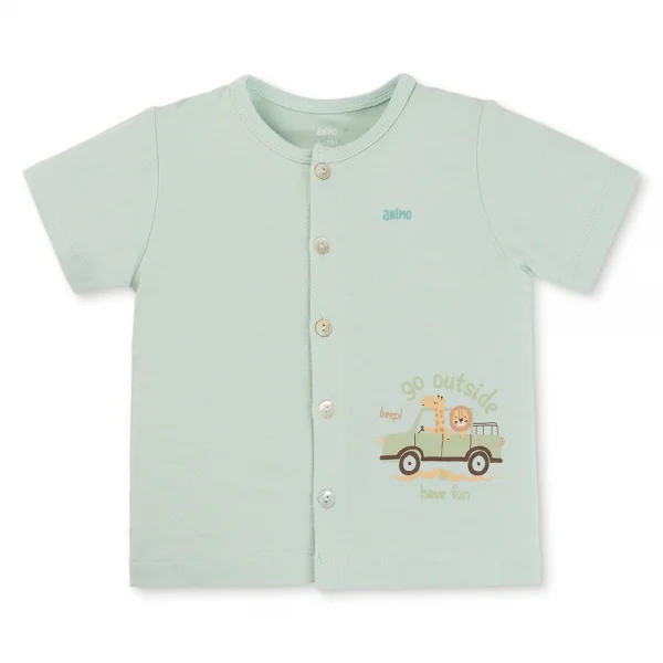 Set 2 Bộ kháng khuẩn Modal ngắn Animo BMC0625001 (0-24M,Lá-trắng,DD06)