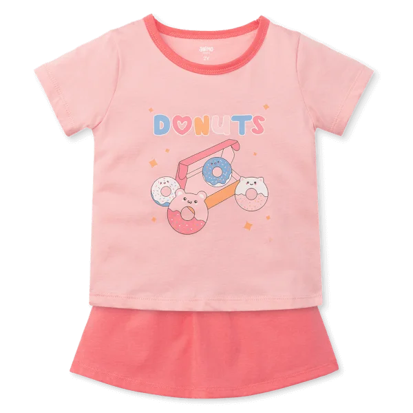 Bộ bé gái áo tay ngắn chân váy Animo easy (1-4Y) TX0625025