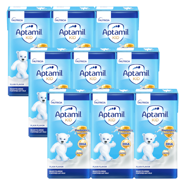 Combo 3 lốc Sữa dinh dưỡng pha sẵn Aptamil Kid 110ml, lốc 3 hộp (Từ 1 tuổi)