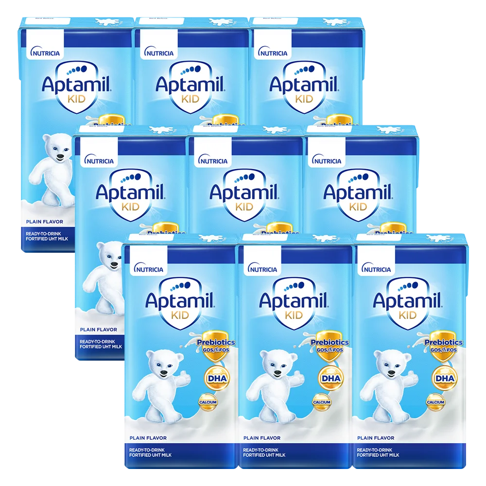 Combo 3 lốc Sữa dinh dưỡng pha sẵn Aptamil Kid 110ml, lốc 3 hộp (Từ 1 tuổi)