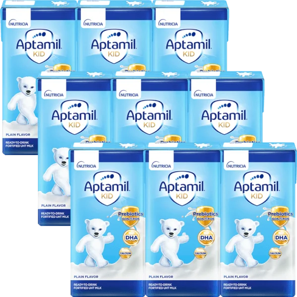 Combo 3 lốc Sữa dinh dưỡng pha sẵn Aptamil Kid 110ml, lốc 3 hộp (Từ 1 tuổi)