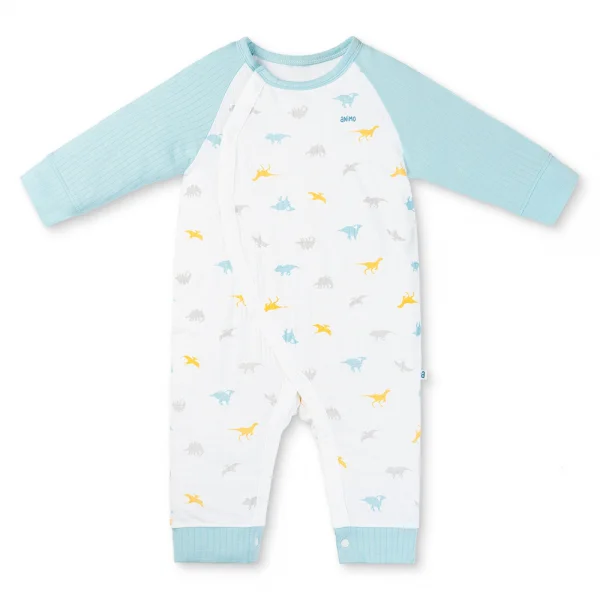 Set 2 bodysuit rayon chống muỗi dài Animo VD0825029 (0-12M,Lá-xanh,TT06)