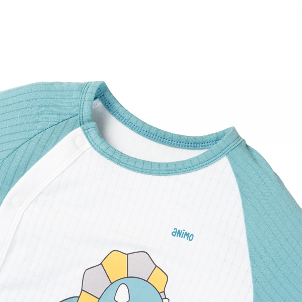 Set 2 bodysuit rayon chống muỗi dài Animo VD0825029 (0-12M,Lá-xanh,TT06)