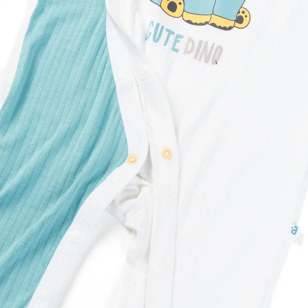 Set 2 bodysuit rayon chống muỗi dài Animo VD0825029 (0-12M,Lá-xanh,TT06)