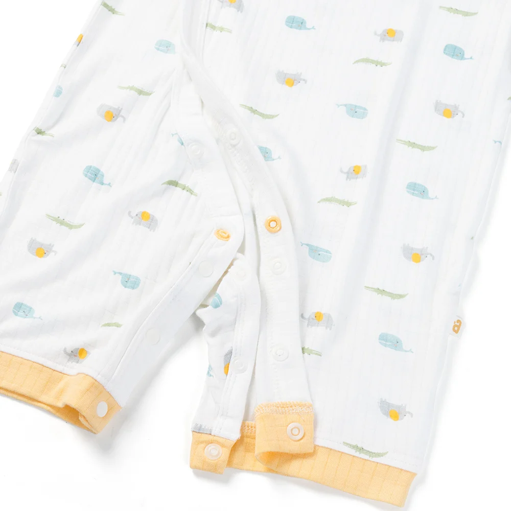 Set 2 bodysuit rayon chống muỗi đùi Animo VD0825027 (0-12M,Vàng-xanh,TT06)