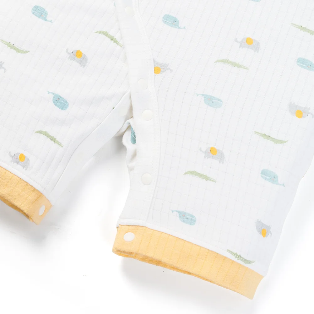 Set 2 bodysuit rayon chống muỗi đùi Animo VD0825027 (0-12M,Vàng-xanh,TT06)