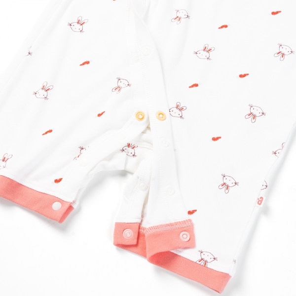 Set 2 Bodysuit kháng khuẩn Modal đùi Animo VD0725010 (0-12M,Dâu-trắng,TT06)