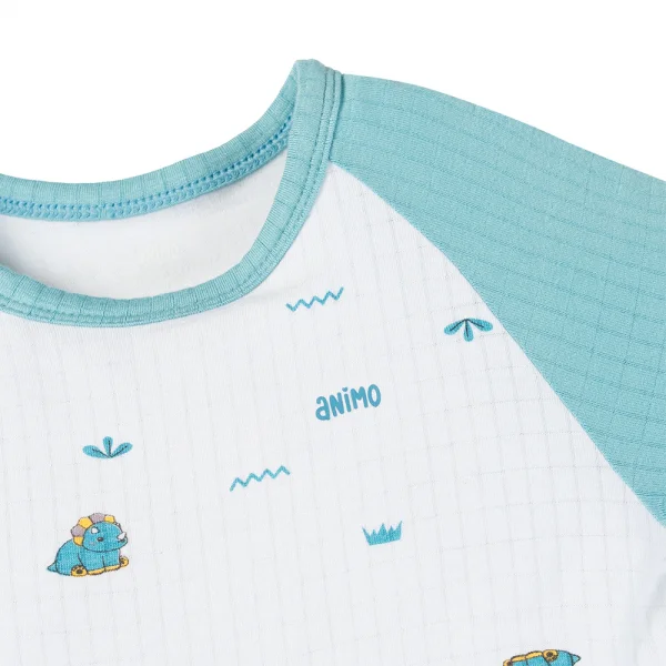 Set 2 bodysuit rayon chống muỗi dài Animo VD0825030 (0-12M,Lá-xanh,TT06)