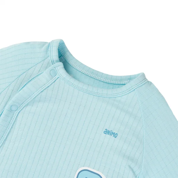 Set 2 bodysuit rayon chống muỗi dài Animo VD0825030 (0-12M,Lá-xanh,TT06)