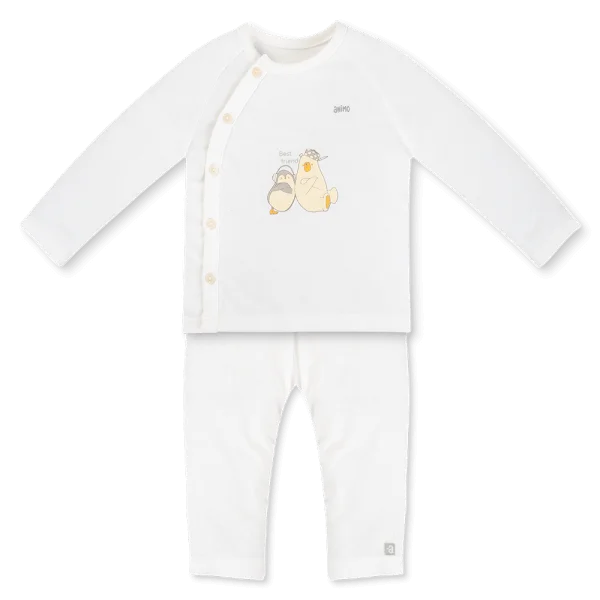 Bộ modal kháng khuẩn dài Animo HR VD0825082 (0-6M,Trắng,NN06)