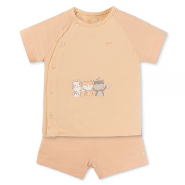 Set 2 Bộ kháng khuẩn Modal ngắn Animo BMC0925002 (0-3M,Be-trắng,NN06)