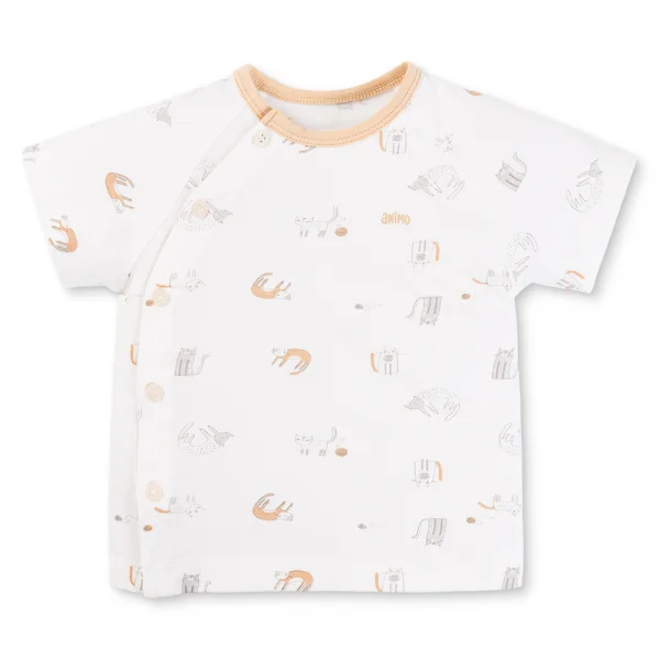 Set 2 Bộ kháng khuẩn Modal ngắn Animo BMC0925002 (0-3M,Be-trắng,NN06)