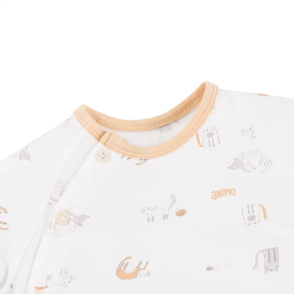 Set 2 Bộ kháng khuẩn Modal ngắn Animo BMC0925002 (0-3M,Be-trắng,NN06)