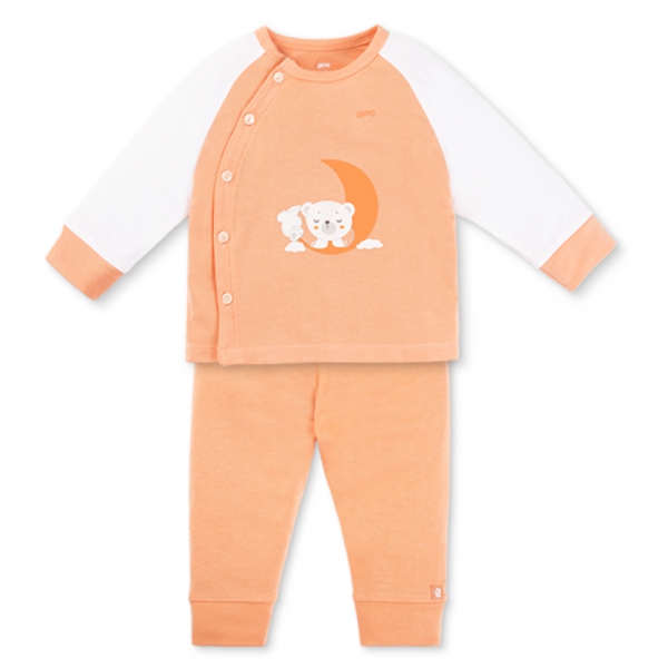 Set 2 Bộ kháng khuẩn Modal dài Animo VD0725007 (0-24M,Cam-trắng,TT06)