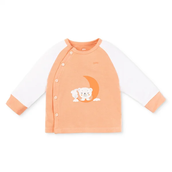 Set 2 Bộ kháng khuẩn Modal dài Animo VD0725007 (0-3M,Cam-trắng,TT06)