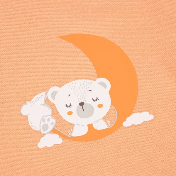 Set 2 Bộ kháng khuẩn Modal dài Animo VD0725007 (0-3M,Cam-trắng,TT06)