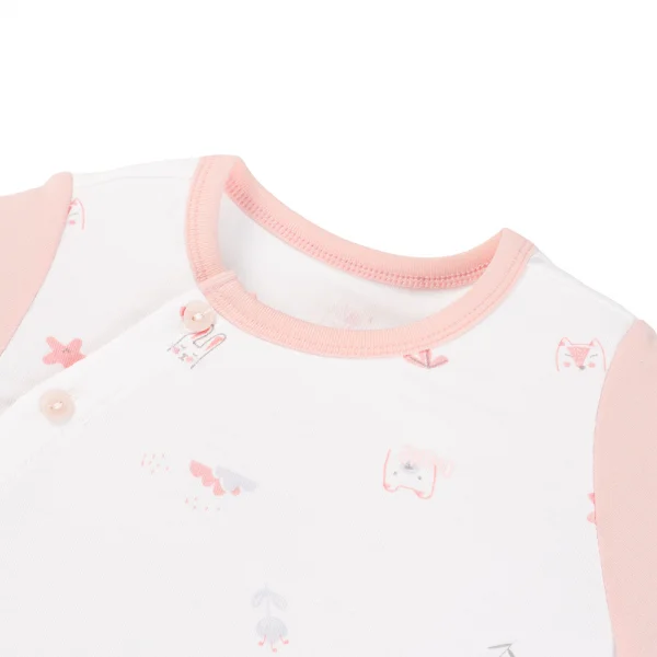 Set 2 Bộ kháng khuẩn Modal ngắn Animo VD0725002 (0-3M,Hồng-trắng,NN05)