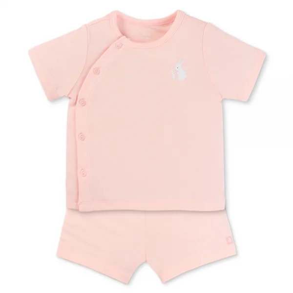 Set 2 Bộ kháng khuẩn Modal ngắn Animo VD0725002 (0-3M,Hồng-trắng,NN05)