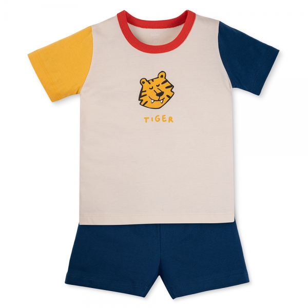 Bộ bé trai ngắn Animo Easy HN0725016 (1-4Y,Nâu-kem,TT02)