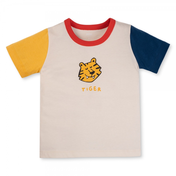 Bộ bé trai ngắn Animo Easy HN0925037 (1-4Y,Kem-dương,DD04)