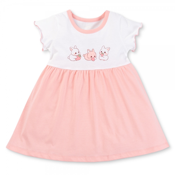 Đầm bé gái Animo Easy TX0825059 (1-4Y,Trắng-hồng,TT01)