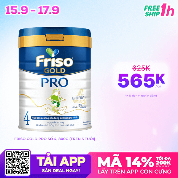 Sữa Friso Gold Pro số 4 800g (3 - 6 tuổi)