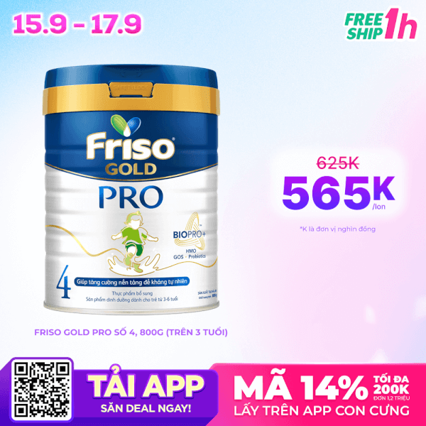 Sữa Friso Gold Pro số 4 800g (3 - 6 tuổi)