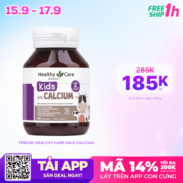 Thực phẩm bảo vệ sức khỏe Healthy Care Milk Calcium