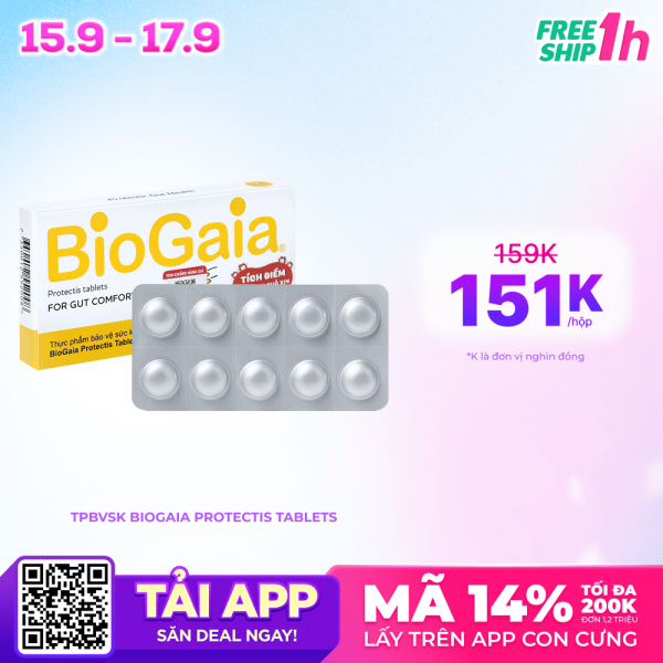 Men vi sinh dạng viên nhai Biogaia