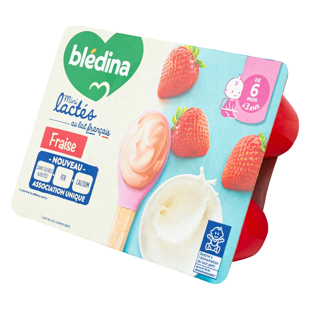 Sữa chua Bledina vị dâu, 6M. (55gx6 hộp)