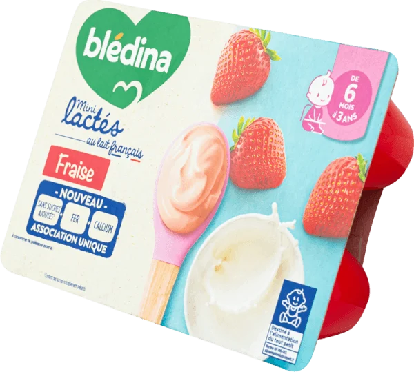 Sữa chua Bledina vị dâu, 6M. (55gx6 hộp)