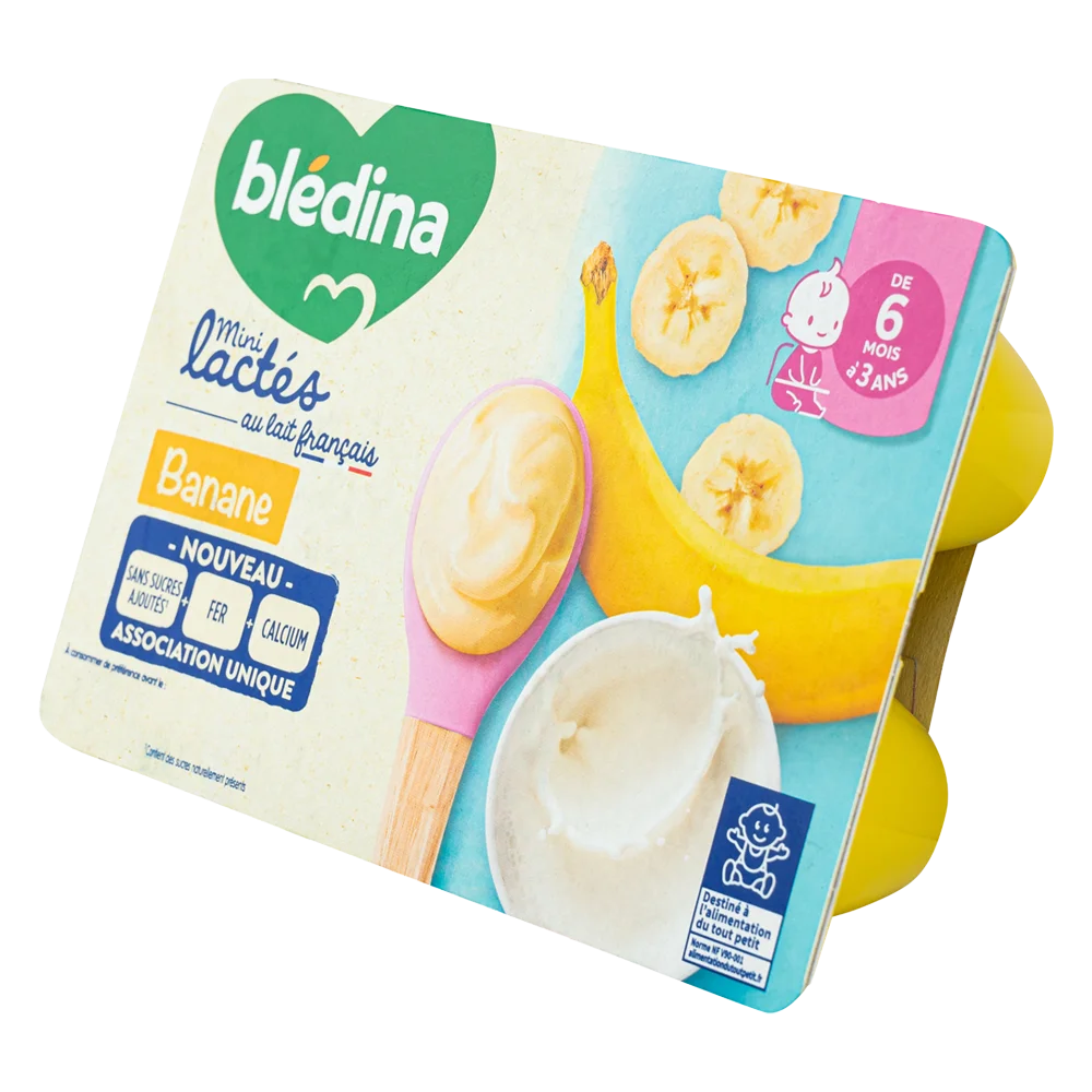Sữa chua Bledina vị chuối, 6M. (55gx6 hộp)