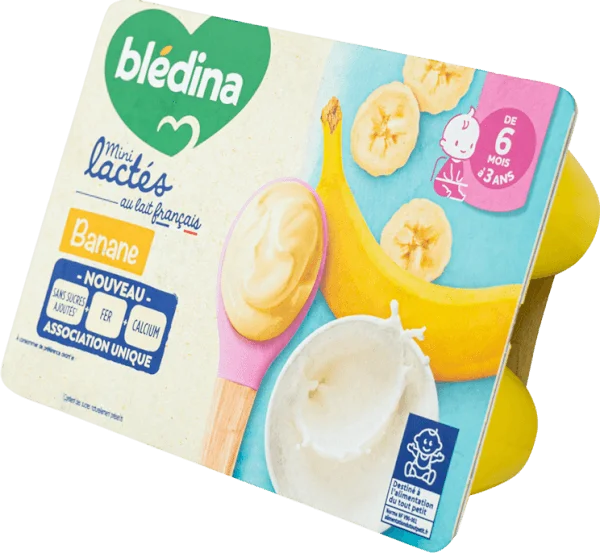 Sữa chua Bledina vị chuối, 6M. (55gx6 hộp)