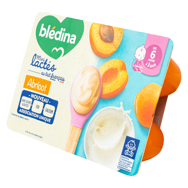 Sữa chua Bledina vị mơ, 6M. (55gx6 hộp)