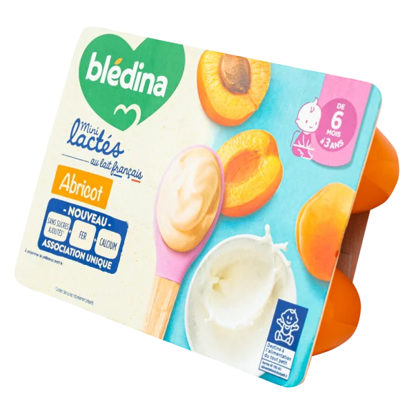 Sữa chua Bledina vị mơ, 6M. (55gx6 hộp)