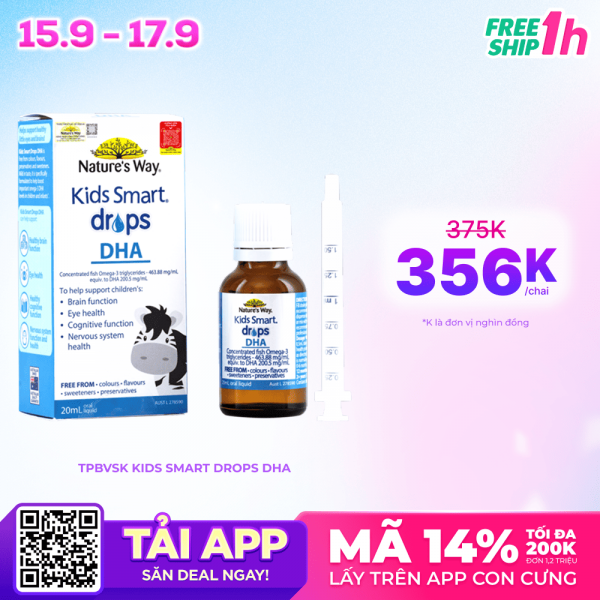 Thực phẩm bảo vệ sức khỏe Nature's Way Kids Smart Drops DHA (20ml)