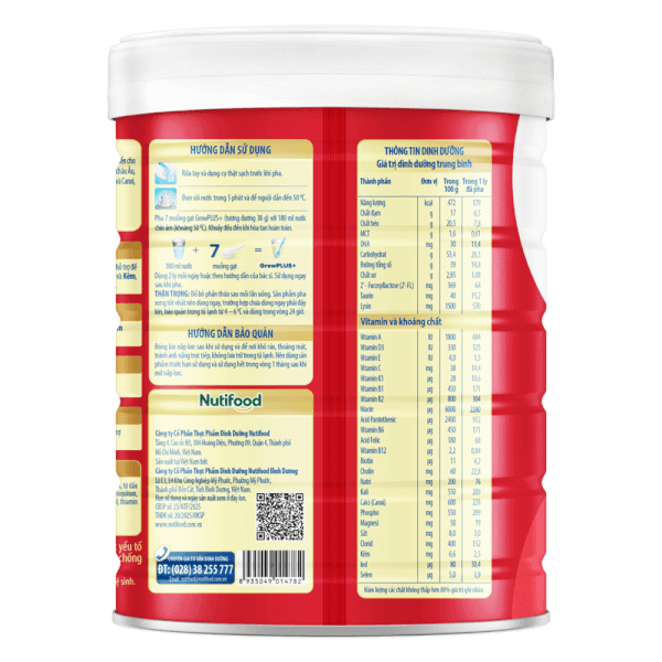 Sữa GrowPlus+ Đỏ 1+ 1,5kg (1-2 tuổi) (Giao bao bì ngẫu nhiên)