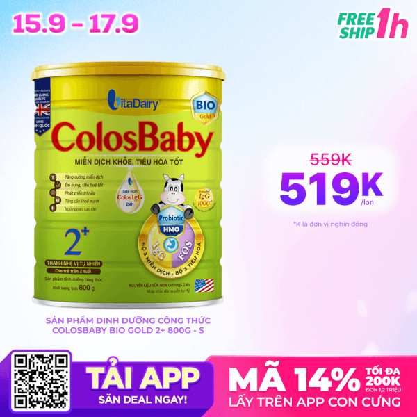 Combo 2 Sữa Colosbaby Bio Gold 2+ 800g (từ 2 tuổi)