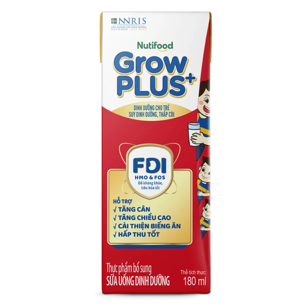 Combo 2 Thùng Sữa GrowPLUS+ Hộp 180ml (lốc 4 hộp)
