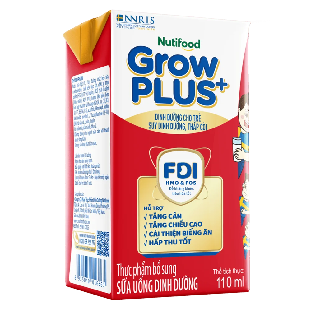 Combo 5 Thùng SPDDPS GrowPLUS 110ml (lốc 4 hộp)