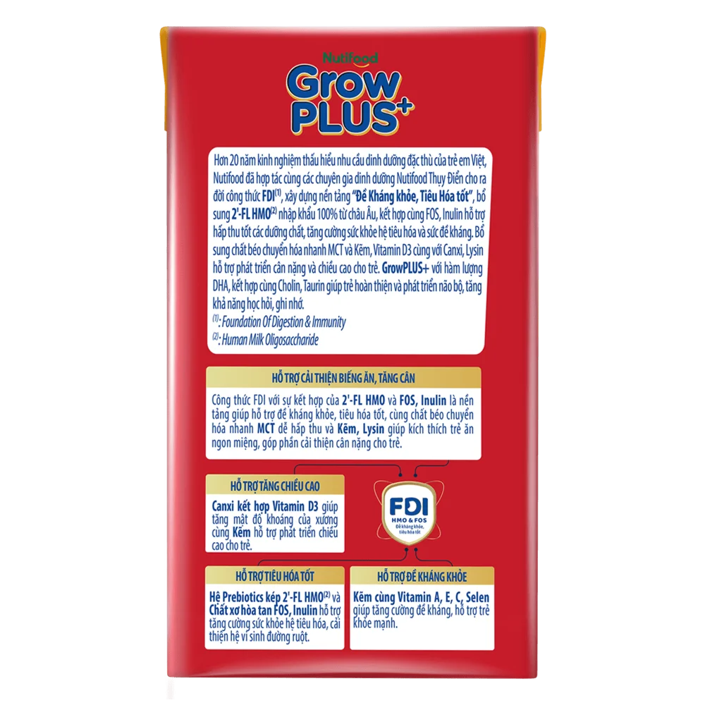 Combo 5 Thùng SPDDPS GrowPLUS 110ml (lốc 4 hộp)