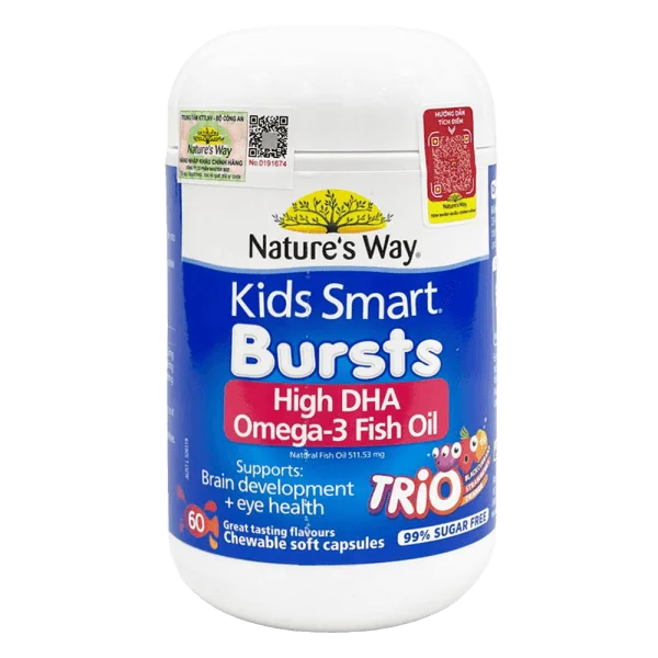 Thực phẩm bảo vệ sức khỏe Nature’s Way Kids Smart Bursts High DHA Omega-3 Fish Oil