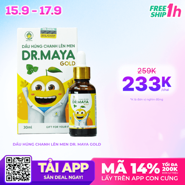 Dầu húng chanh lên men Dr. Maya Gold